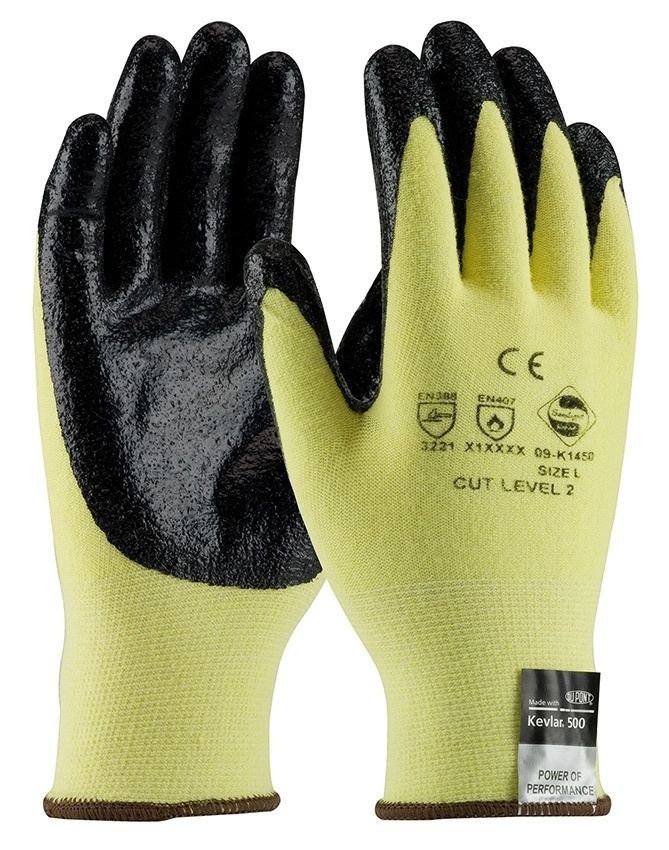 PIP G-Tek KEV A2 Medium Weight Glove with Poly Coated Smooth Grip Palm & Fingers (Dozen) from GME Supply