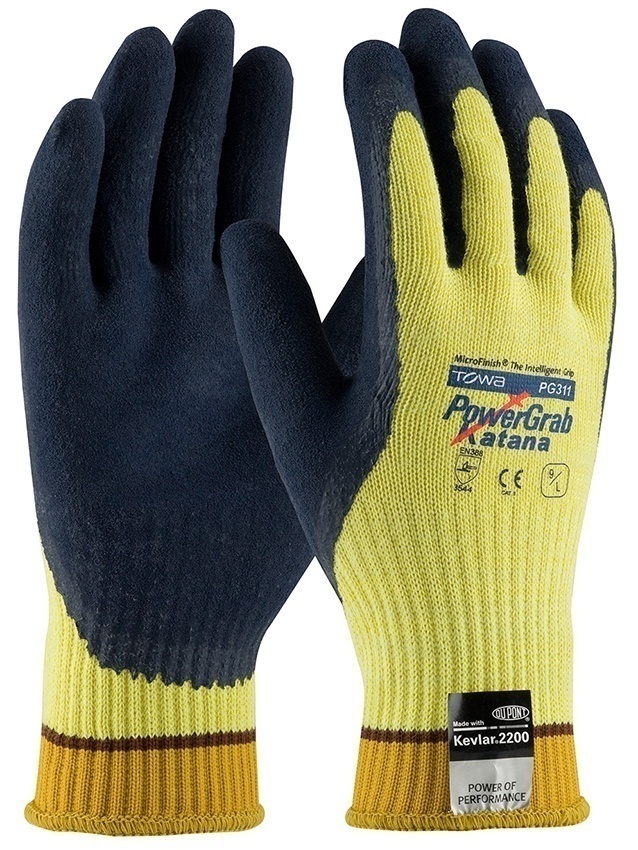 PIP PowerGrab Katana Steel Glove with Latex Coated MicroFinish Grip on Palm & Fingers (Dozen) from GME Supply
