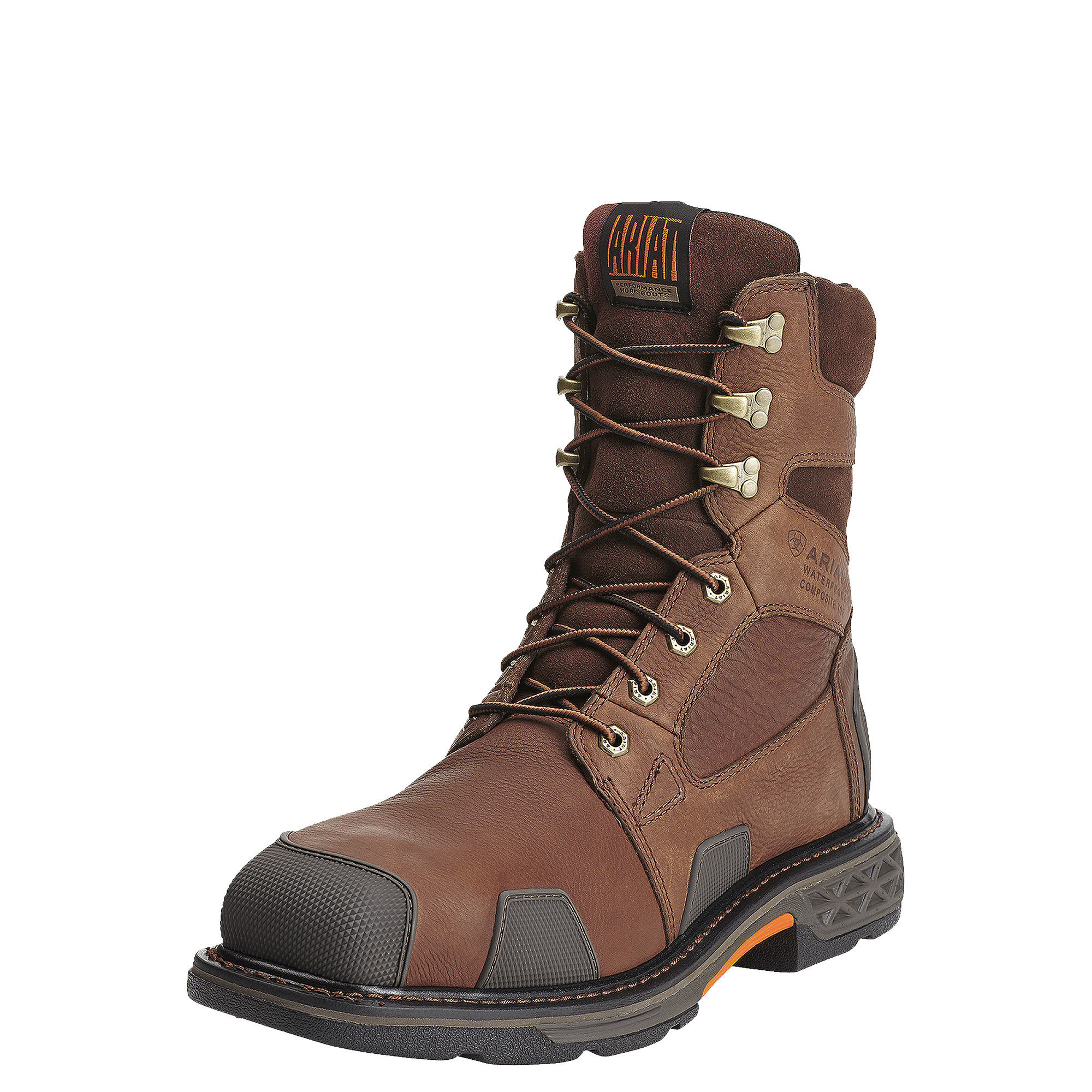 Ariat OverDrive 8 Inch Wide Square Waterproof Work Boots