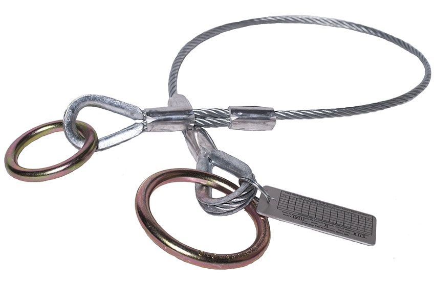 Guardian 6 Foot Vinyl-Coated Galvanized Cable Choker Anchor with O-Ring Ends from GME Supply