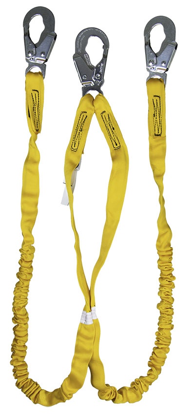 Guardian 11202 Internal Shock Double Leg Lanyard with Snap Hooks from GME Supply
