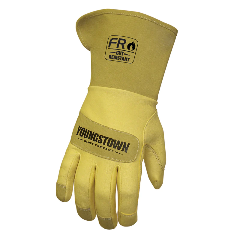 Youngstown Leather Utility Glove Lined with Kevlar- Wide Cuff from GME Supply