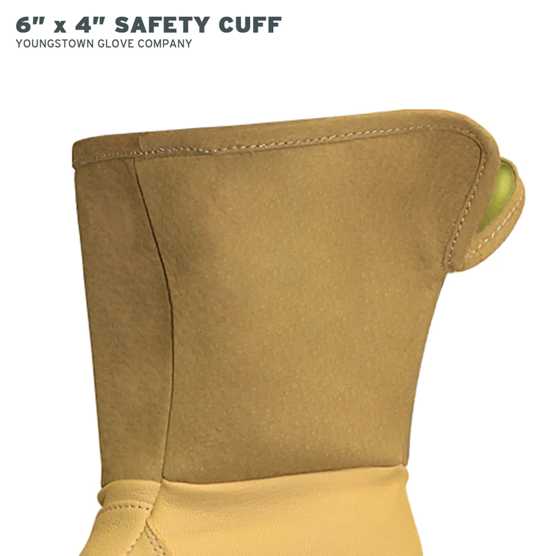 Youngstown Leather Utility Glove Lined with Kevlar- Wide Cuff from GME Supply