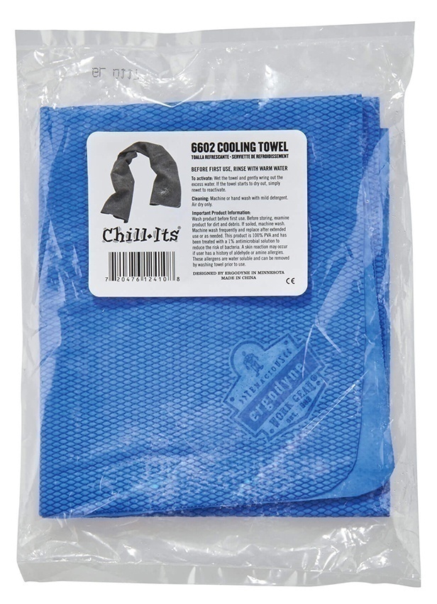 Ergodyne 6602 Chill-Its Blue Evaporative Cooling Towel - 50 Pack from GME Supply