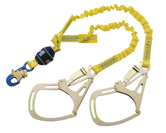 DBI Sala 1246350 EZ-Stop Force 2 Shock Absorbing Lanyard with Saflok Tower Hooks from GME Supply