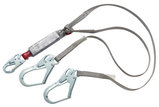 Protecta 1342011 Pro 420 lb Capacity Twin Leg Lanyard with Rebar Hooks from GME Supply