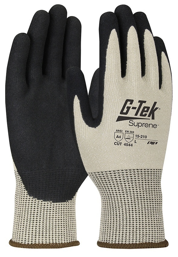 PIP G-Tek Suprene Blended A4 Glove with Nitrile Coated MicroSurface Grip on Palm and Fingers (Single Pair) from GME Supply