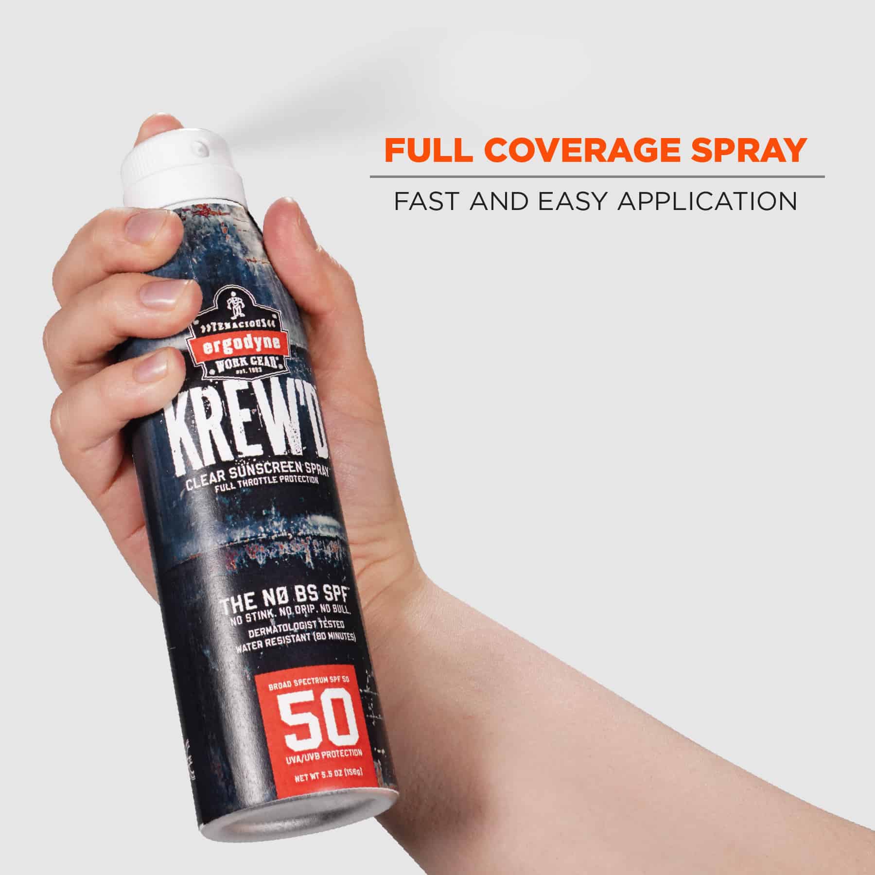 Ergodyne KREWD 5.5oz SPF 50 Sunscreen Spray from GME Supply
