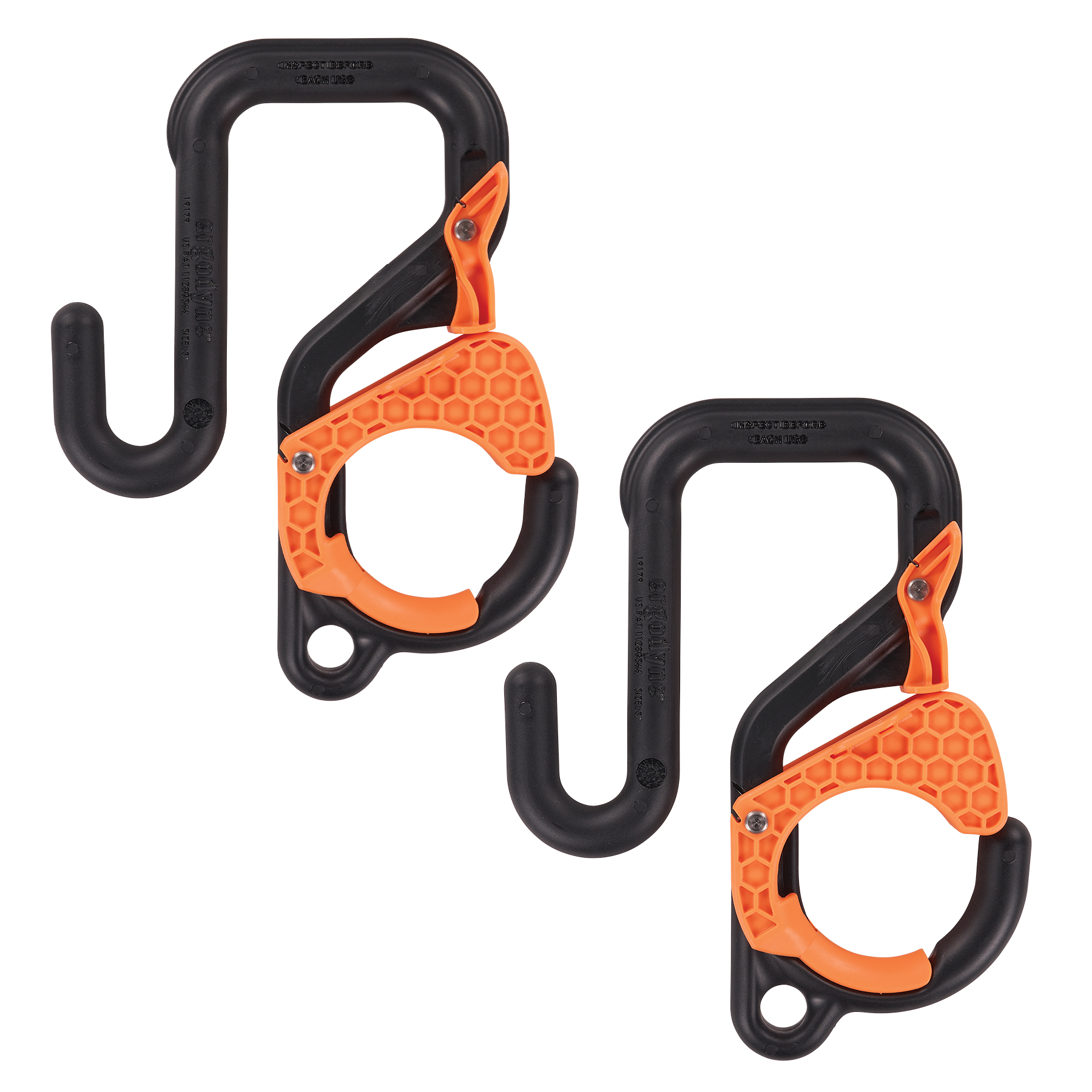 Ergodyne Squids 3178 Locking Aerial Bucket Hook with Tethering Point (2-Pack) from GME Supply