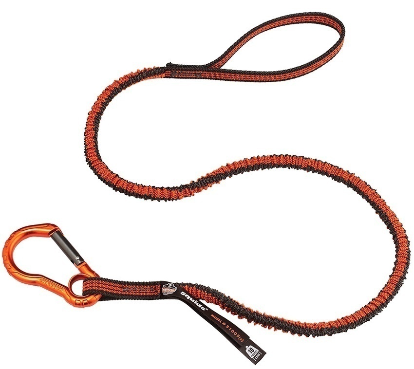 naranja y gris Ergodyne Squids herramienta cord/ón 3119F x naranja y gris doble bloqueo mosquet/ón con giro 25 libras est/ándar