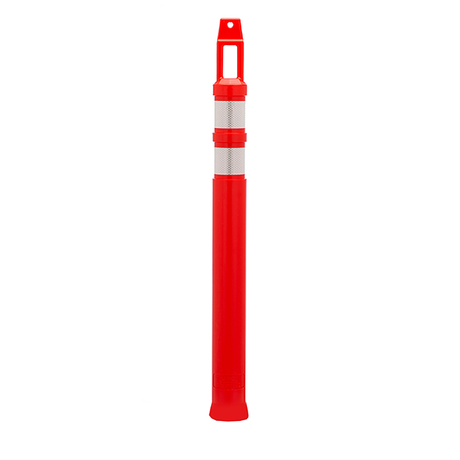 JBC 42 Inch D-Top Delineator Post with Reflective Collars and Base from GME Supply