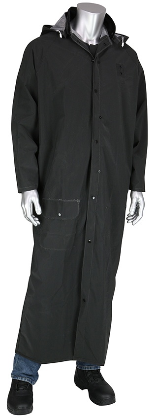 PIP Falcon Base35FR Premium 60-Inch Duster Raincoat with Limited Flammability - Black from GME Supply
