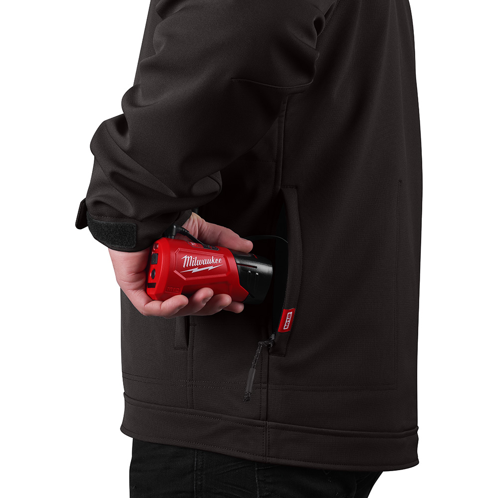 Milwaukee M12 Black Heated TOUGHSHELL Jacket Kit from GME Supply