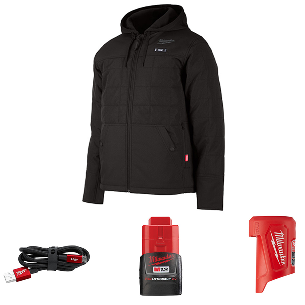 Milwaukee M12 AXIS Heated Hooded Jacket Kit from GME Supply