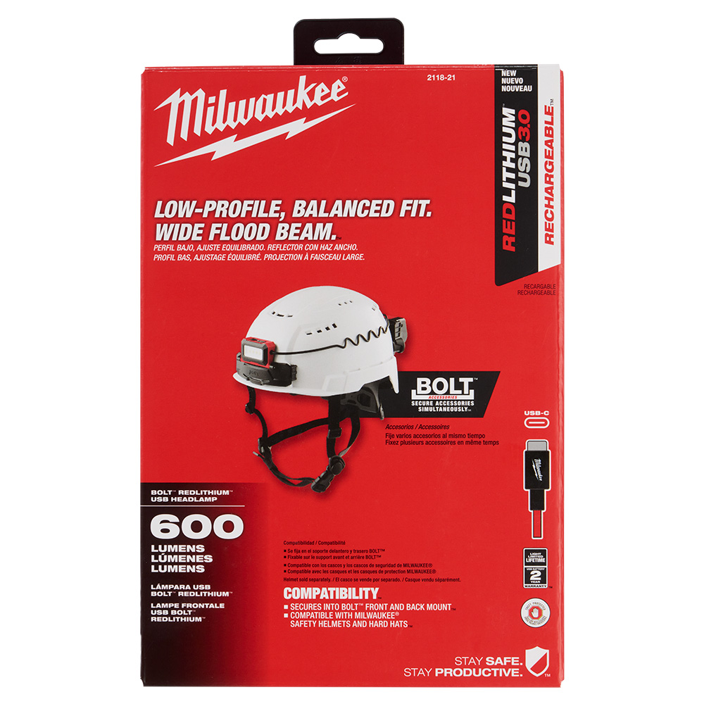 Milwaukee BOLT REDLITHIUM USB Headlamp from GME Supply