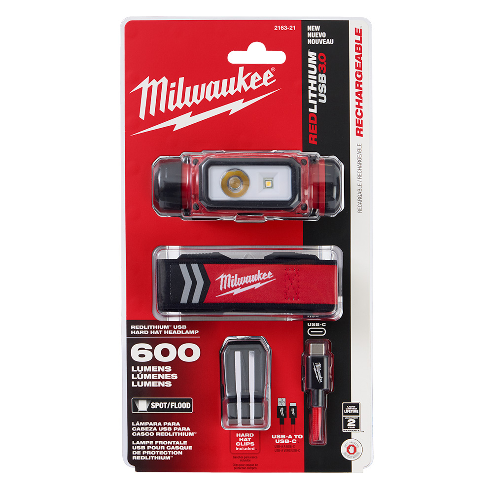 Milwaukee RedLithium USB Hard Hat Headlamp