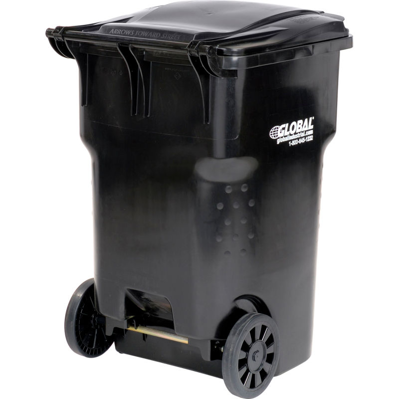 Global Industrial 95 Gallon Mobile Trash Container from GME Supply