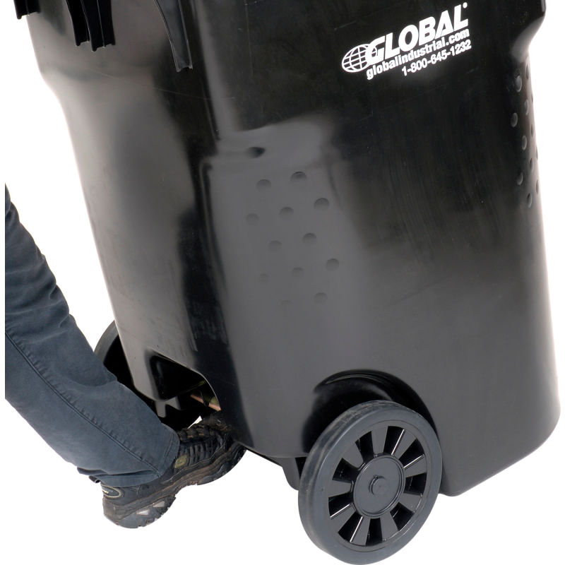 Global Industrial 95 Gallon Mobile Trash Container from GME Supply