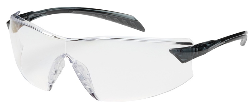 Bouton Radar Safety Glasses with Clear Lens and Gray Temple from GME Supply