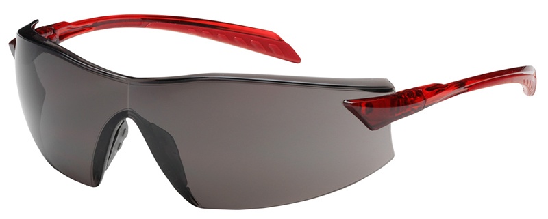Bouton Radar Safety Glasses with Gray Lens and Red Temple 250-45-1021 from GME Supply