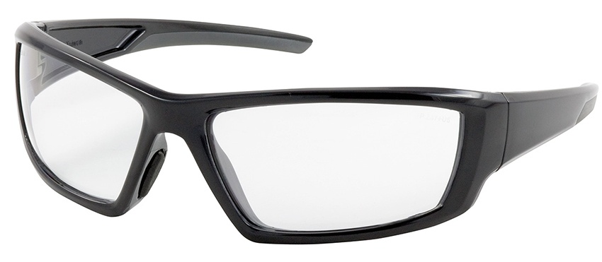 Bouton Sunburst Safety Glasses with Clear Lens and Black Frame from GME Supply