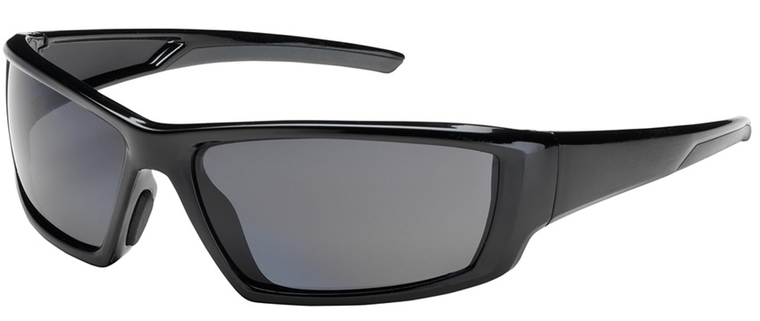 Bouton Sunburst Safety Glasses with Polarized Gray Lens and Black Frame from GME Supply