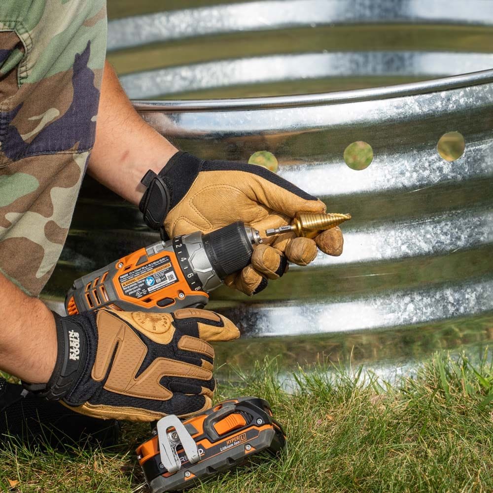 Klein Tools Step Bit Spiral Double Fluted VACO Kit 4 Piece