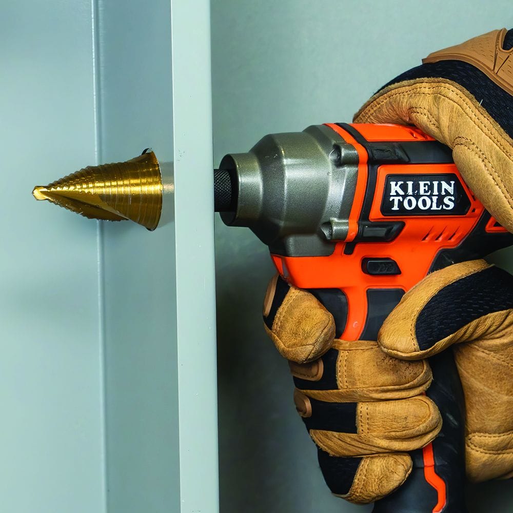 Klein Tools Step Bit Spiral Double Fluted VACO Kit 3 Piece