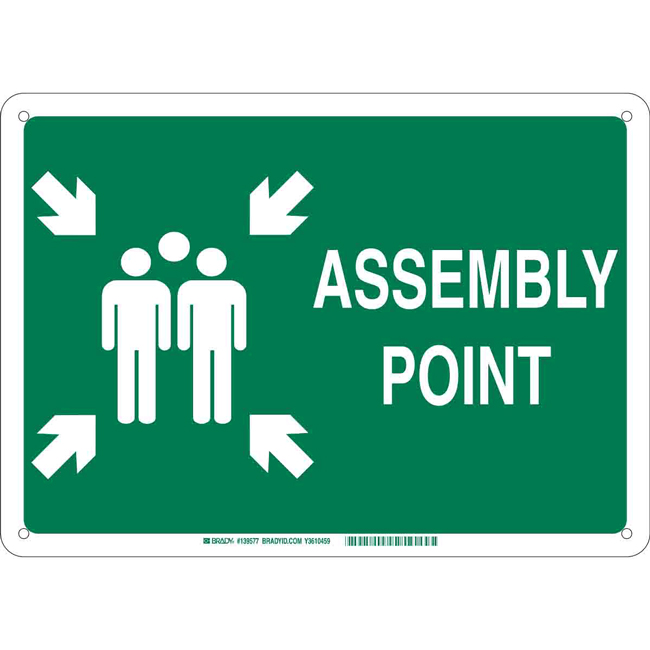 Brady Assembly Point Sign from GME Supply
