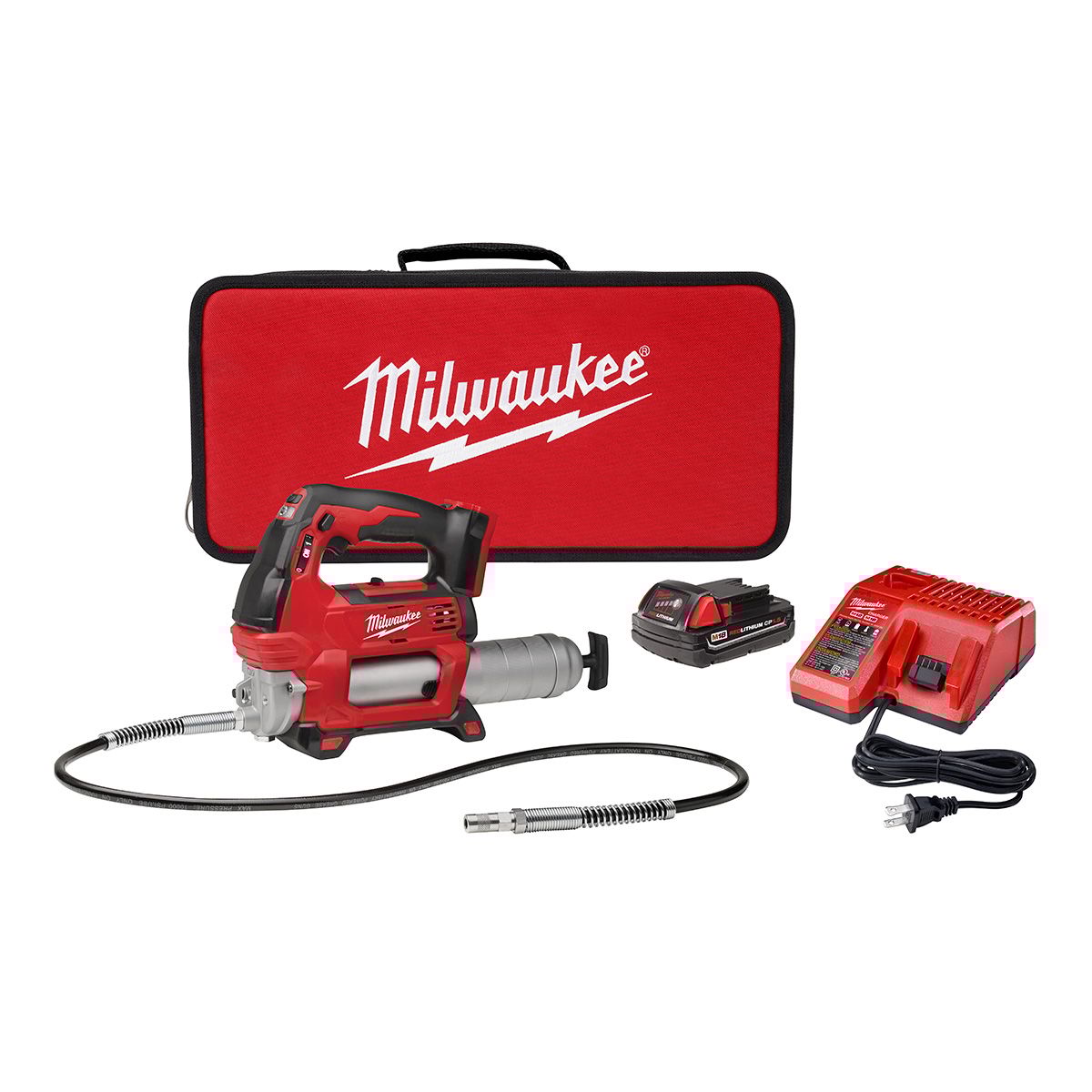 Milwaukee M18 Cordless 2-Speed Grease Gun Kit - GME Supply