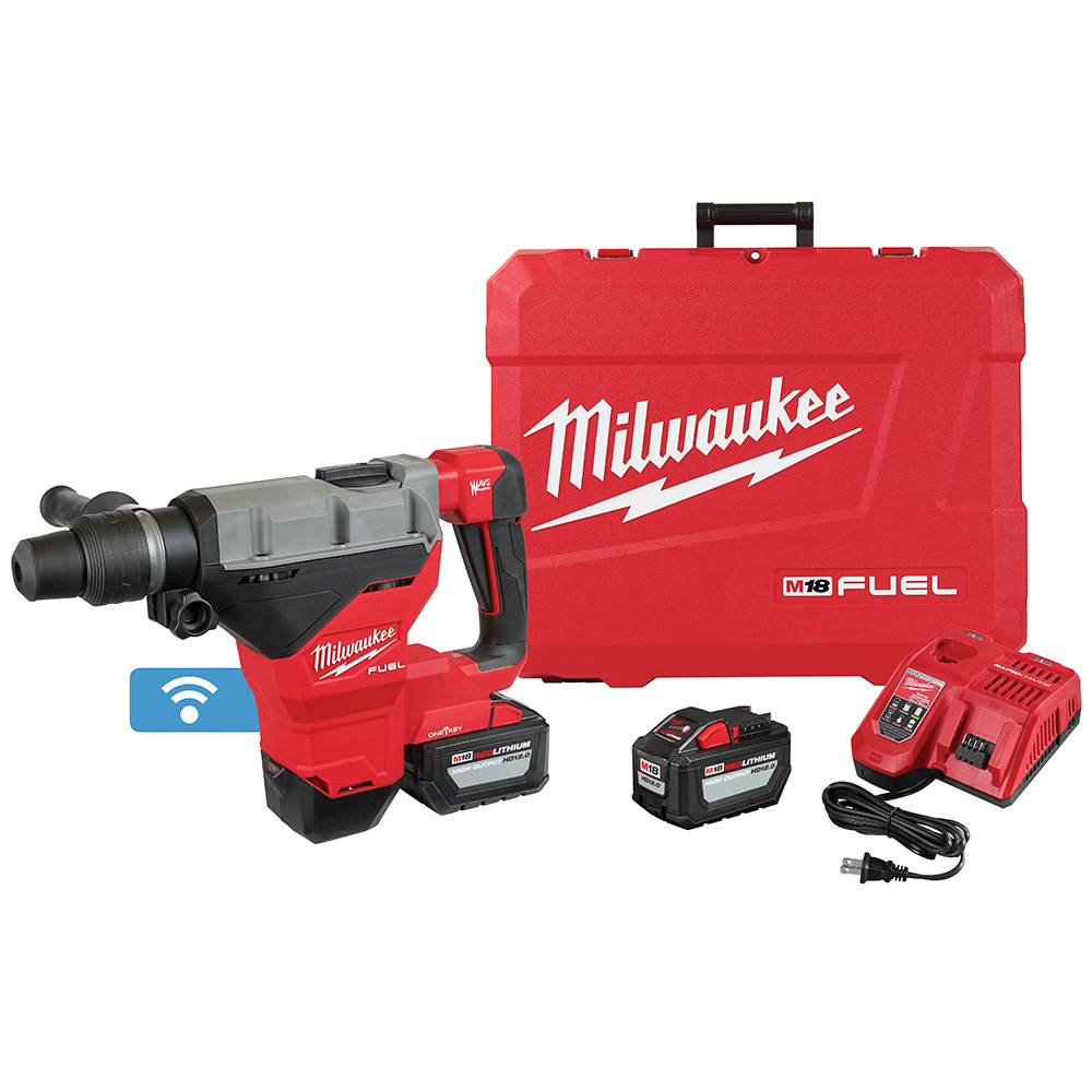 Milwaukee M18 FUEL 1-3/4 Inch SDS MAX Rotary Hammer Kit with 12.0 Battery from GME Supply