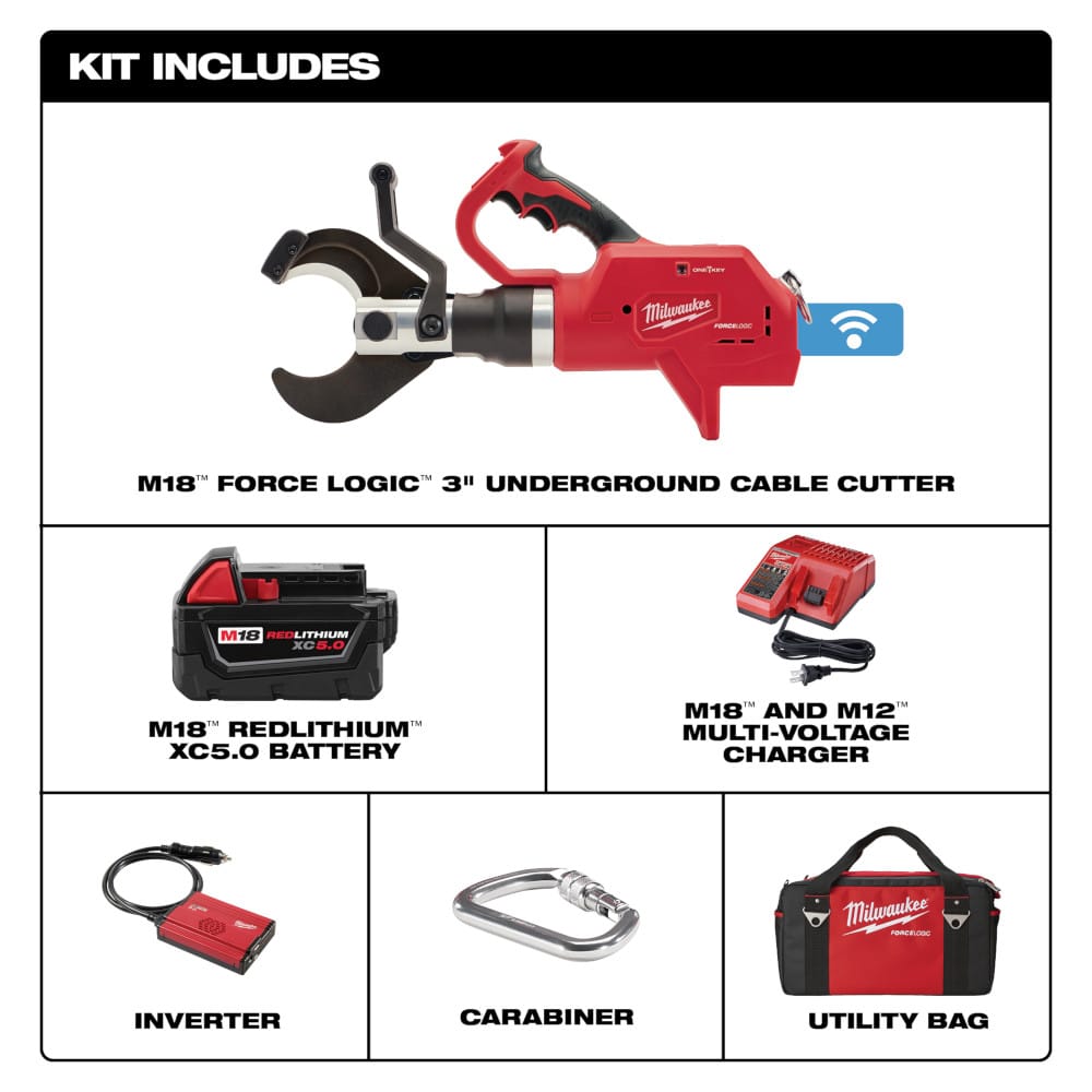 Milwaukee M18 FORCE LOGIC 3 Inch Underground Cable Cutter 
