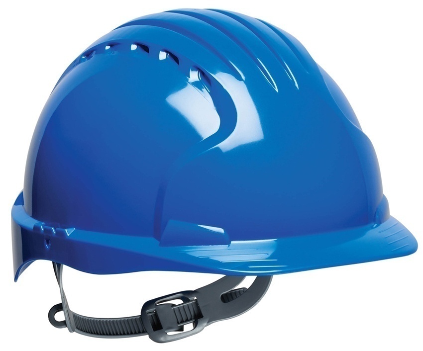 JSP Evolution 6121 Standard Brim HDPE Shell Hard Hat with 6 Point Suspension (General) from GME Supply