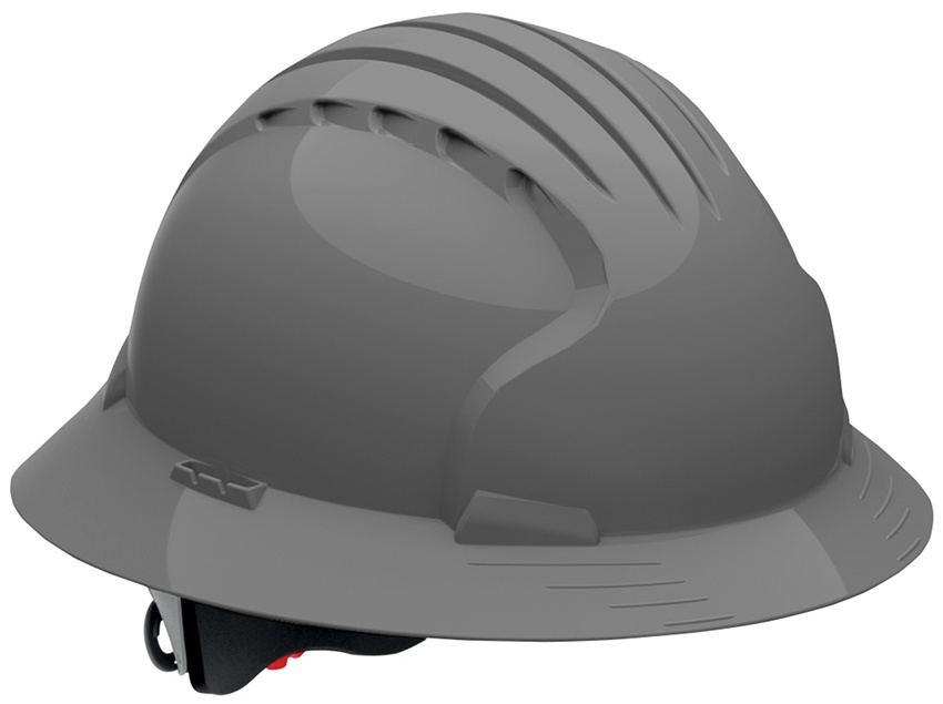 JSP 6161V Evolution Deluxe Full Brim Vented Hard Hat Gray from GME Supply