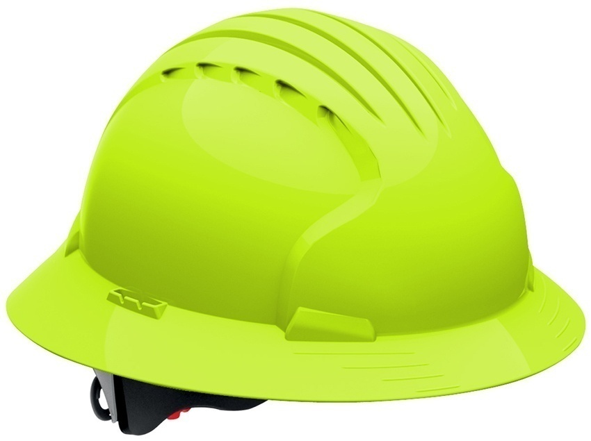 JSP 6161V Evolution Deluxe Full Brim Vented Hard Hat Lime from GME Supply