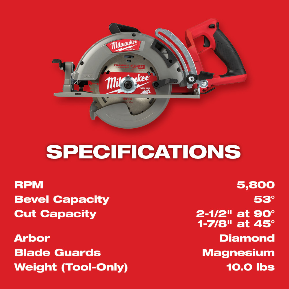 Milwaukee M18 FUEL Rear Handle 7-1/4 Inch Circular Saw (Tool Only) from GME Supply