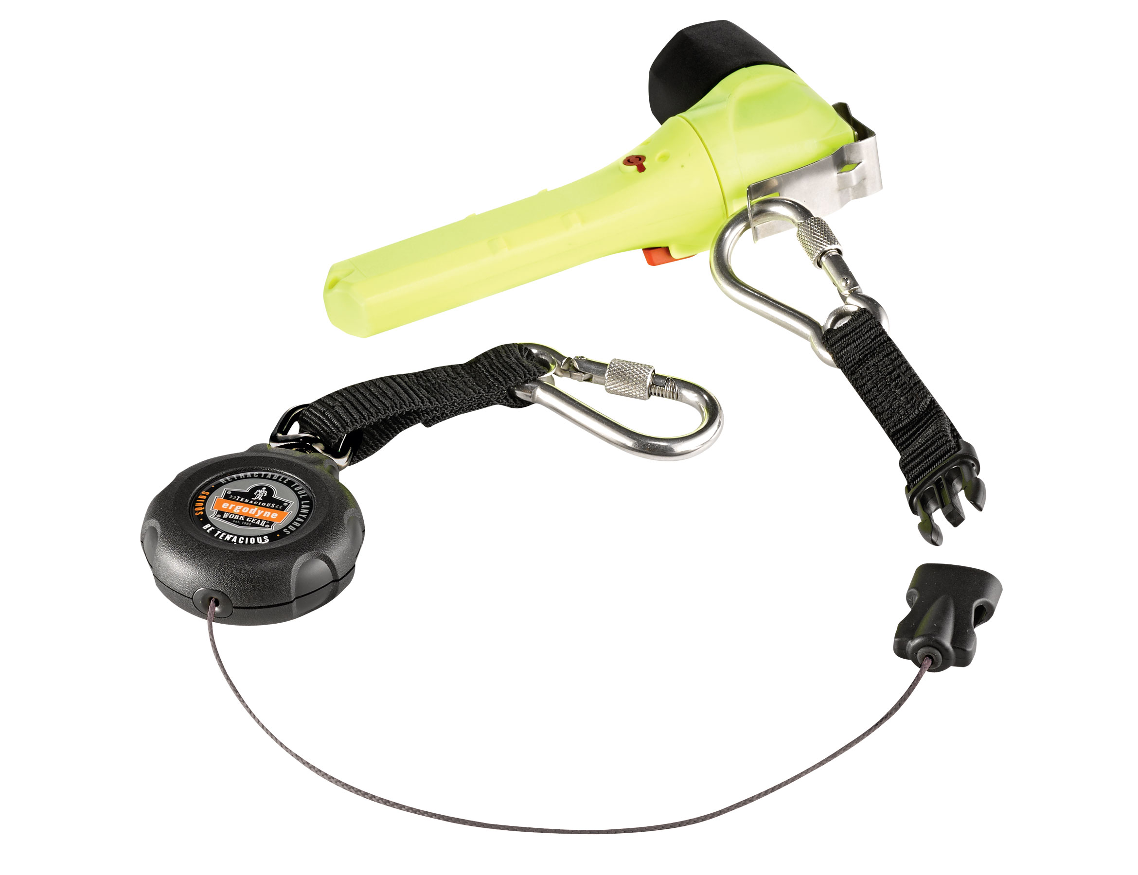 Ergodyne Squids 3000 Retractable Dual Stainless Steel Carabiner Tool Lanyard from GME Supply