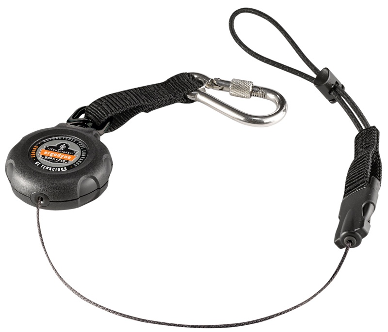 Ergodyne Squids 3001 Retractable Single Carabiner Tool Lanyard with Loop End from GME Supply