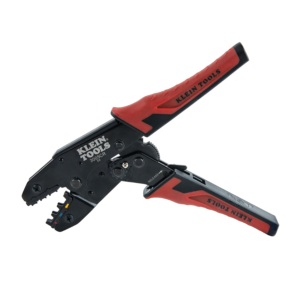 Klein Tools 10-22 AWG Insulated Terminals Ratcheting Crimper from GME Supply