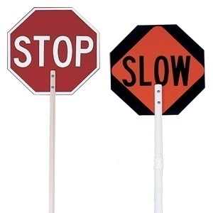 24" Stop/Slow Paddle, Non-Reflective/Reflective Jackson Safety 3007772