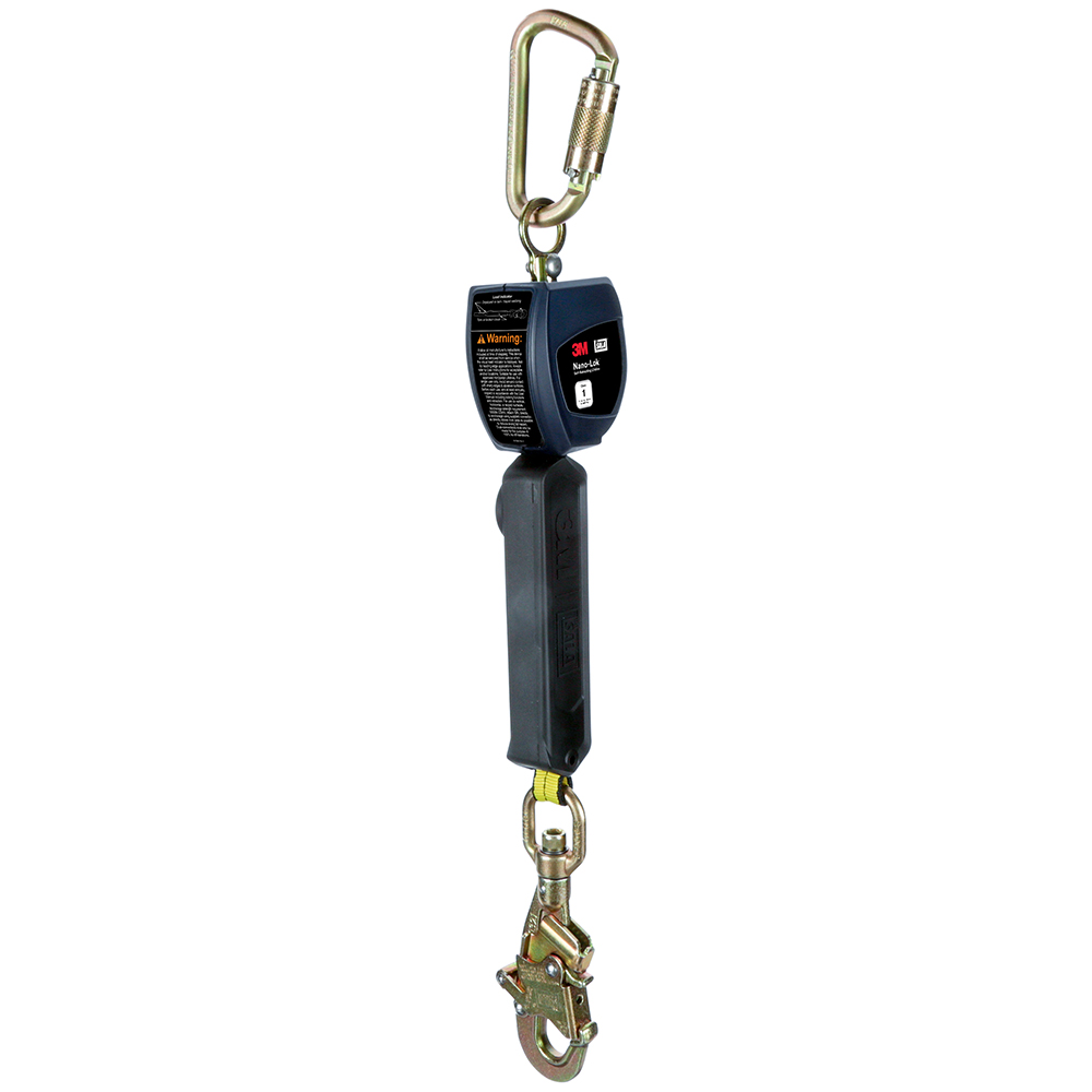 3M DBI-SALA Class 1 Overhead Mount Nano-Lok Personal Self-Retracting Lifeline with Anchor Hook from GME Supply