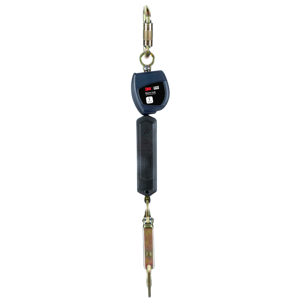 3M DBI-SALA Class 1 Overhead Mount Nano-Lok Personal Self-Retracting Lifeline with Anchor Hook from GME Supply