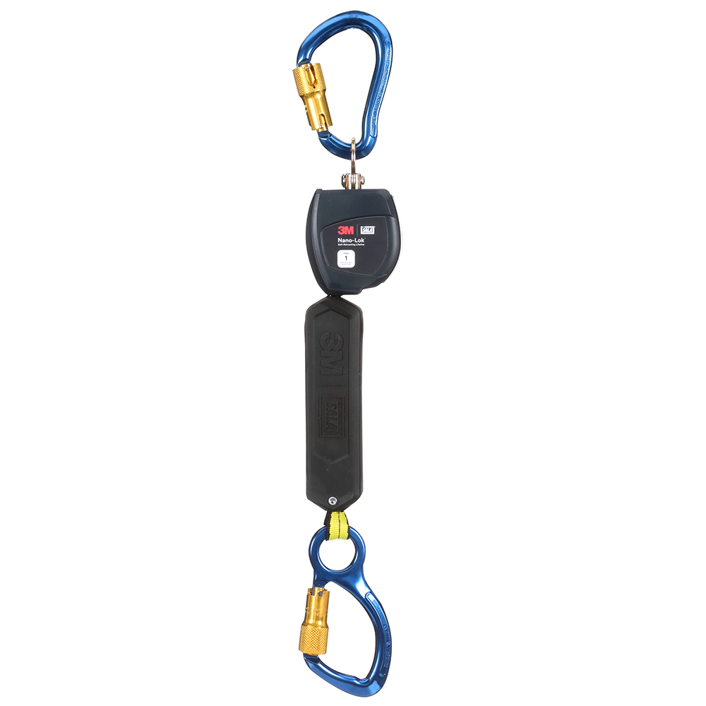 3M DBI-SALA Class 1 Overhead Mount Nano-Lok Personal Self-Retracting Lifeline with Anchor Hook from GME Supply