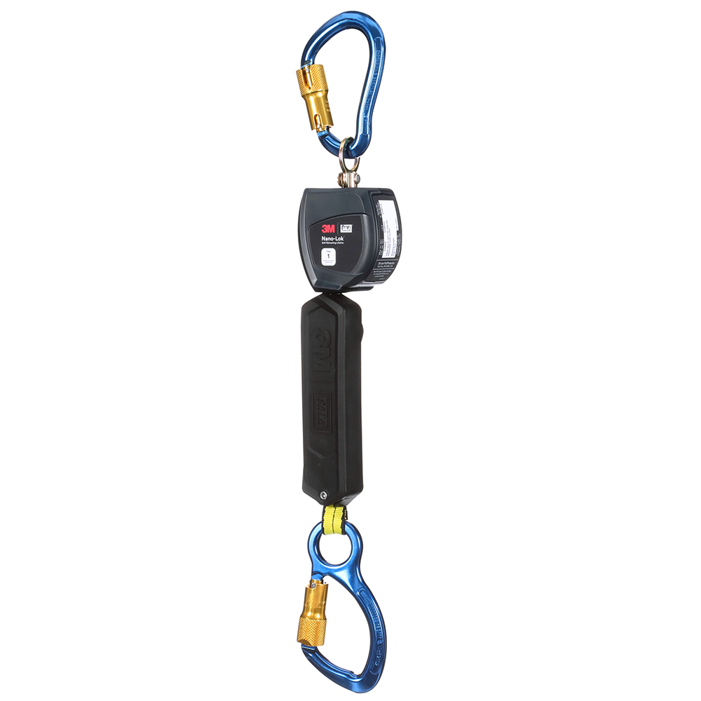 3M DBI-SALA Class 1 Overhead Mount Nano-Lok Personal Self-Retracting Lifeline with Anchor Hook from GME Supply