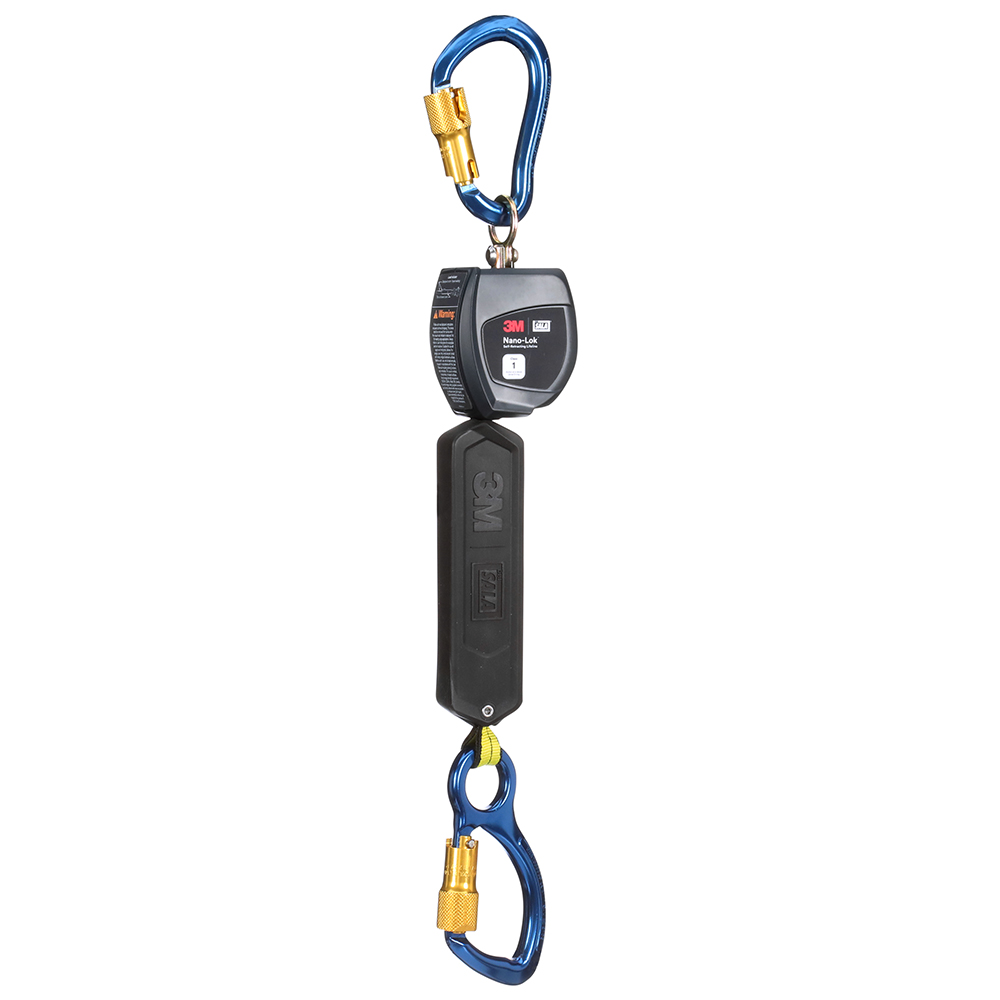 3M DBI-SALA Class 1 Overhead Mount Nano-Lok Personal Self-Retracting Lifeline with Anchor Hook from GME Supply