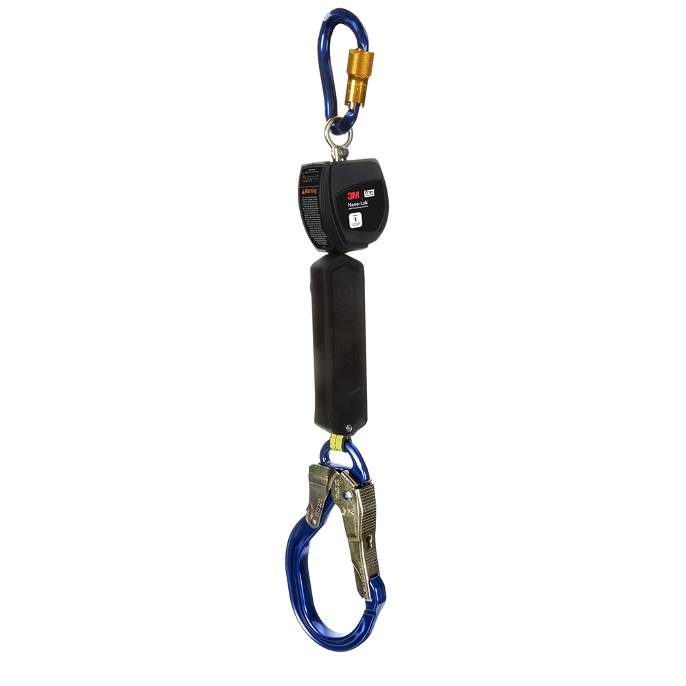 3M DBI-SALA Class 1 Overhead Mount with Anchor Hook Nano-Lok Personal Self-Retracting Lifeline with Aluminum Rebar Hook from GME Supply