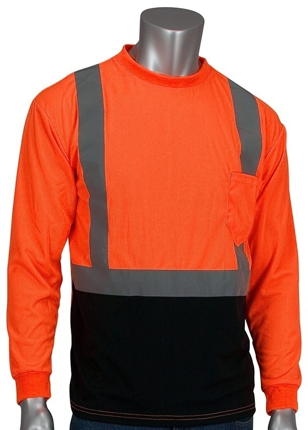PIP ANSI Type R Class 2 50+ UPF Long Sleeve Orange T-Shirt (General) from GME Supply