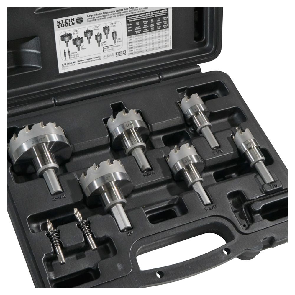 Klein Tools Master Electrician Hole Cutter Kit - 8 Piece from GME Supply