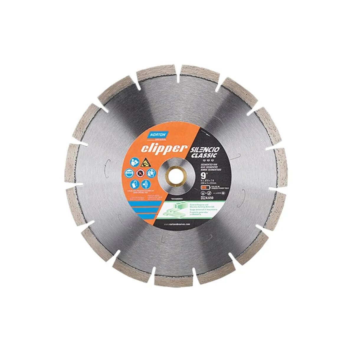 Norton 9-Inch Dry-Segmented Rim Hand-Held Saw Blade from GME Supply
