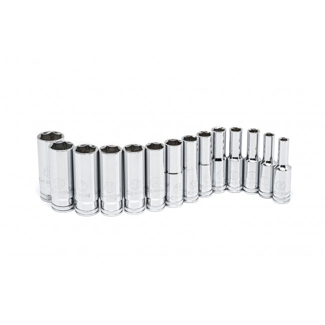 GearWrench 14 Piece 3/8 Inch Drive 6 Point Deep Metric Socket Set from GME Supply